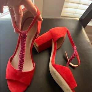 Elegant Red and Pink Women's heels